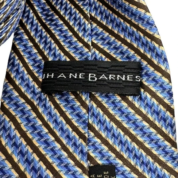 Jhane Barnes Tie Mens 100% Silk Striped Made in Italy 60" long - Picture 3 of 7